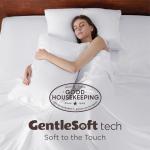 Bedsure Deep Pocket Queen Sheets Set - Fits Mattresses Up to 21 Inches Thick - 4 Piece GentleSoft Bed Sheets, Moisture Wicking, Soft & Cooling Bedsheet & Pillowcases, Easy & Secure Fit, White