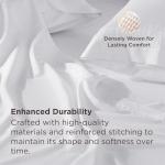 Bedsure Deep Pocket Queen Sheets Set - Fits Mattresses Up to 21 Inches Thick - 4 Piece GentleSoft Bed Sheets, Moisture Wicking, Soft & Cooling Bedsheet & Pillowcases, Easy & Secure Fit, White