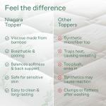 Ultra Soft King Size Mattress Topper - Viscose Made from Bamboo Pillow Top Mattress Pad for Back Pain Relief - Naturally Cooling for Hot Sleepers, Green