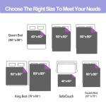 YISURE Waterproof Reversible Blanket for Bed King Size, 90"x80", Stain Proof Leakproof Bed Cover, Washable, Reusable, Protects Beds & Furniture from Spills, Stains & Splashes (Grey/Violet)