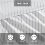 Eddie Bauer - Queen Sheets, Cotton Percale Bedding Set, Crisp & Cool Home Decor (Essential Stripe White, Queen)
