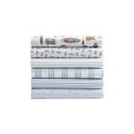 Eddie Bauer - Queen Sheets, Cotton Percale Bedding Set, Crisp & Cool Home Decor (Essential Stripe White, Queen)