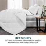 Cozynight Soft Queen Size Comforter Duvet Insert-Lightweight Down Alternative Comforter with Corner Tabs-Fluffy Breathable Machine Washable Diamond Stitching (White, 88"x92")