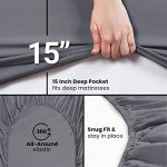 Utopia Bedding Queen Fitted Sheet - Bottom Sheet - Deep Pocket - Soft Microfiber - Shrinkage and Fade Resistant - Easy Care -1 Fitted Sheet Only (Grey)