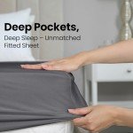 Utopia Bedding Queen Fitted Sheet - Bottom Sheet - Deep Pocket - Soft Microfiber - Shrinkage and Fade Resistant - Easy Care -1 Fitted Sheet Only (Grey)
