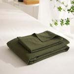 AMWAN Army Green Duvet Cover Full Size Bedding Set Modern Soft 3 Pieces, 1 Forest Green Duvet Cover 80”x90” with 2 Pillowcases