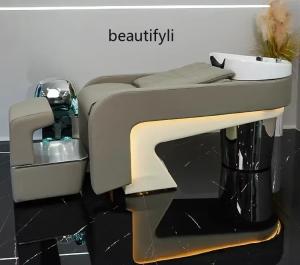 Shampoo Chair Hair Saloon Dedicated Deepening Ceramic Basin Rubber Pillow Washing Bed