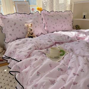 Bonenjoy Comforter Ruffles Style Duvet Summer Blanket Single/Queen Size Bedspread Soft Quilt for Home edredones (No Pillowcase)