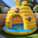 Water Leisure and Entertainment Round Back Above Ground Swimming Pool Floats Multi-person Inflatable Floating Bed with Pillows