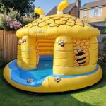 Water Leisure and Entertainment Round Back Above Ground Swimming Pool Floats Multi-person Inflatable Floating Bed with Pillows