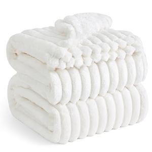 Bedsure GentleSoft Full Size Blanket for Bed - Cozy Soft Blankets for Women, Cute Large Fleece Throws for Girls, Off White, 84x90 Inches