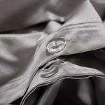 Top luxury royal grey yarn-dyed silk 100% mulberry silk duvet cover four-piece bedding