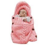 Light Pink Knit Baby Swaddle Sleep Sack