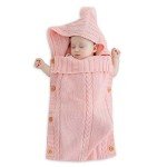 Light Pink Knit Baby Swaddle Sleep Sack