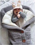 Soft Fleece Swaddle Blankets for Infants - Grey