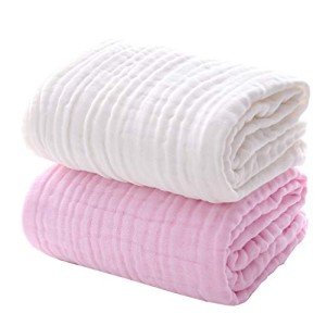 MUKIN Super Soft Cotton Baby Bath Towels - 2 Pack