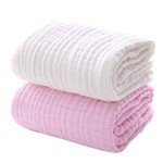MUKIN Super Soft Cotton Baby Bath Towels - 2 Pack