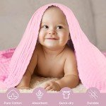 MUKIN Super Soft Cotton Baby Bath Towels - 2 Pack