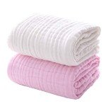 MUKIN Super Soft Cotton Baby Bath Towels - 2 Pack