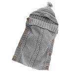 Cozy Knit Baby Swaddle Blanket - Dark Gray