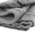 Cozy Knit Baby Swaddle Blanket - Dark Gray