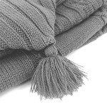 Cozy Knit Baby Swaddle Blanket - Dark Gray