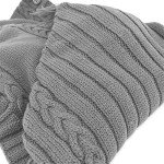 Cozy Knit Baby Swaddle Blanket - Dark Gray