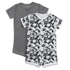 Hanes Baby Rompers 2-Pack, Zippin Short Sleeve