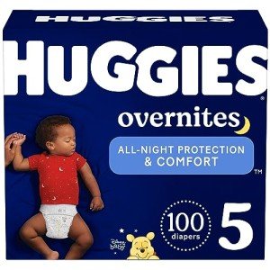 Huggies Overnight Diapers, Size 5 - 100 Count