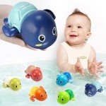 6-Piece Wind-Up Swimming Turtle Bath Toys