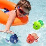 6-Piece Wind-Up Swimming Turtle Bath Toys