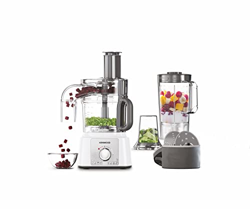 Kenwood FDP65.860WH food processor with 9 attachments. Expresss Serve and Dice, 1.5L Jug blender and mini chopper