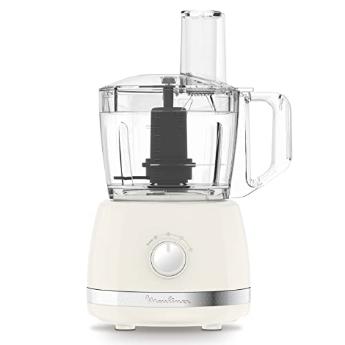 Moulinex FP345A42 Food Processor, Multifunctional Electric Chopper With 2.4L Bowl, Includes Kneading/Slicing/Grating/Emulsifying Attachments, Interlocking Mechanism, Compact Storage, 2 Speeds, 600W