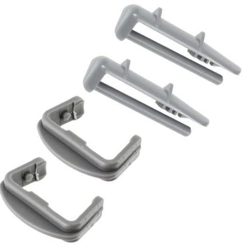 Full set of DISHWASHER BASKET RAIL CAPS 2 x Rear and 2 x Front by Vaporly UK Compatible with Beko/Lamona