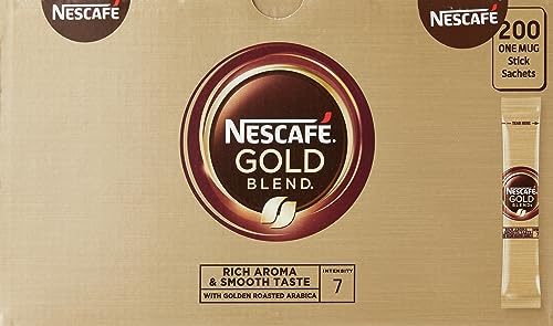 NESCAFE Gold Blend Instant Coffee Sachets - 200 x 1.8g Sticks