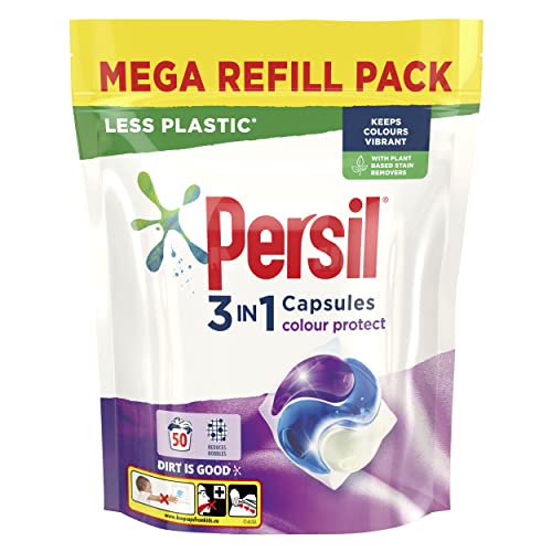 Persil 3 in 1 Colour Protect keeps colours vibrant Laundry Washing Capsules mega refill pack 50 Wash 1.350 kg