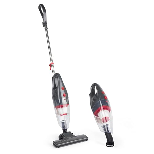 Beldray BEL0770N-GRY 2-in-1 Multifunctional Stick & Handheld Vacuum Cleaner, Lightweight Vac, Multi-Surface Upright Vac, Bagless, HEPA Filter, 1 L Dust Tank, 600 W, Crevice/Brush Tool, Grey