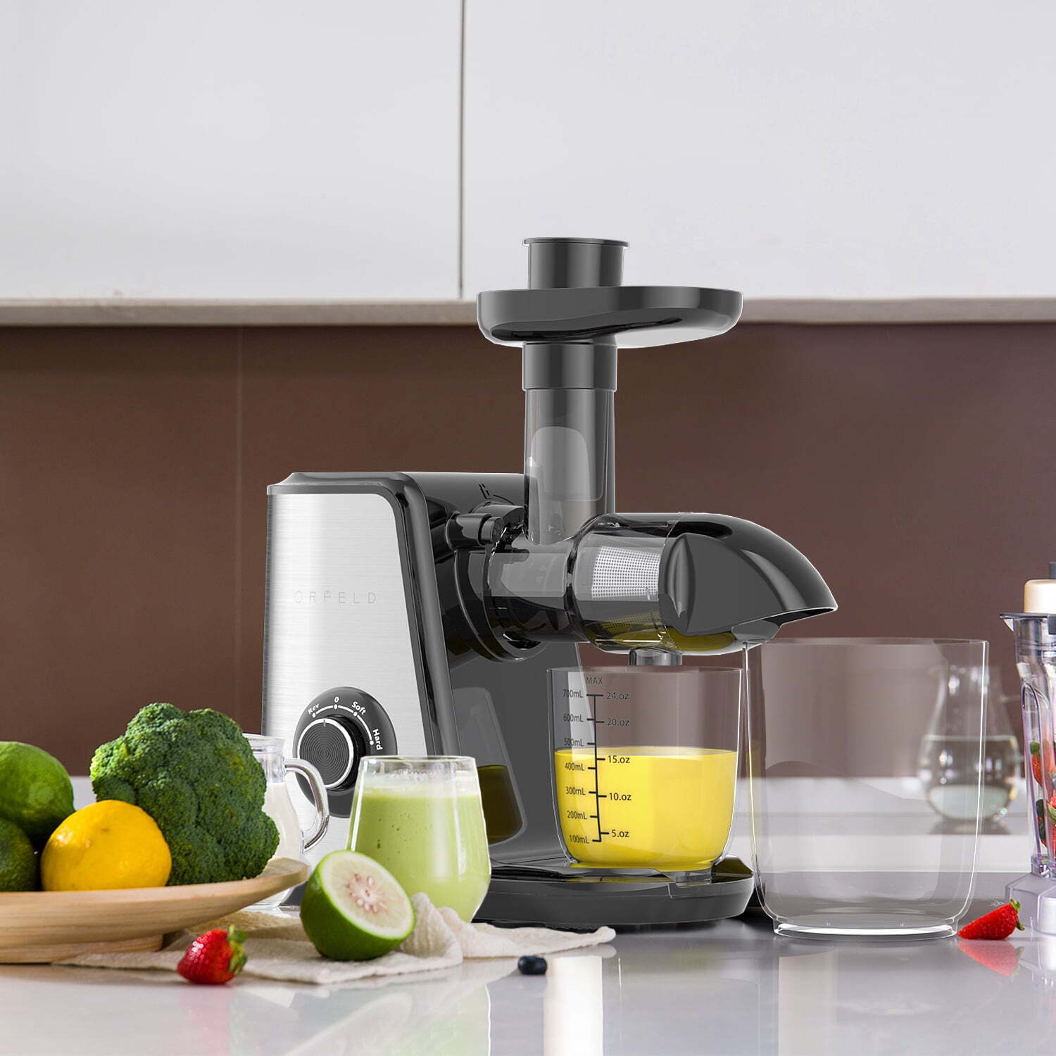 ORFELD Slow Masticating Juicer - Vegetable Fruit Extractor