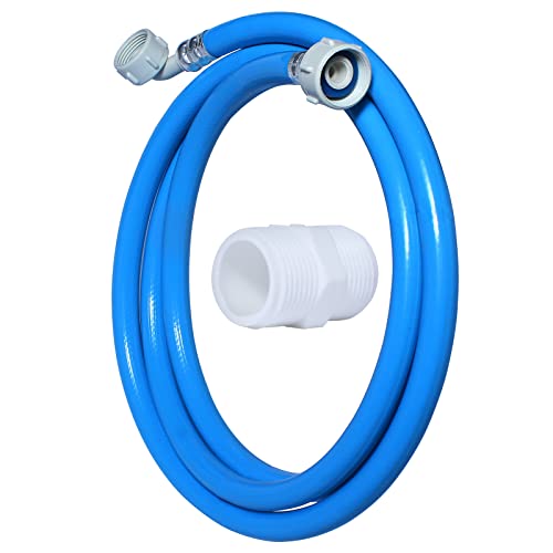 Homessentials 2.5m Long Washing Machine Hose with 3/4 x 3/4 inch Connector, Universal Cold Water Inlet Dishwasher Hose Flexible and Anti Kink, Blue