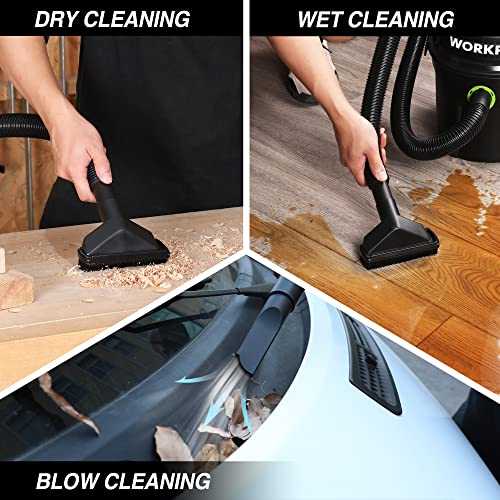 WORKPRO Wet and Dry Vacuum Cleaner 1200W, 3-in-1 10L Container Multipurpose Vacuum with Blow Fuction for DIY, Car, Garage, Workshop, Home