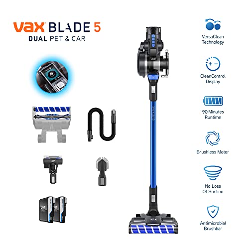 Vax Blade 5 Dual Pet & Car Cordless Vacuum Cleaner | CleanControl Display | VersaClean Technology | Up to 90 mins runtime - CLSV-B5DC