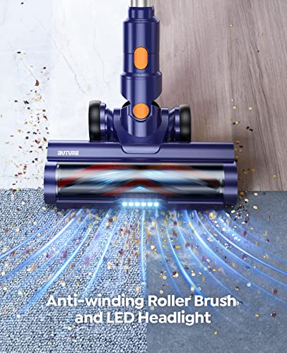 BuTure Cordless Vacuum Cleaner, 400W/33Kpa Stick Vacuum Cleaner with Smart Touch Screen, 50Mins Removable Battery, 1.5L Dust Cup, Powerful Lightweight Cordless Vacuum for Floor/Carpet/Pet Hair