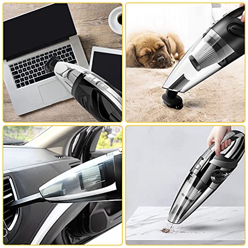 Lovcoyo Handheld Vacuum Cleaner, Rechargeable Portable Powerful Cordless Vacuum Cleaner, Hand Held Vacuuming Cordless for Car Cleaning, Pet Hair, Carpets, Beds, Keyboard