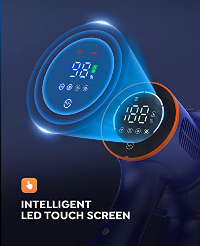 BuTure Cordless Vacuum Cleaner, 400W/33Kpa Stick Vacuum Cleaner with Smart Touch Screen, 50Mins Removable Battery, 1.5L Dust Cup, Powerful Lightweight Cordless Vacuum for Floor/Carpet/Pet Hair