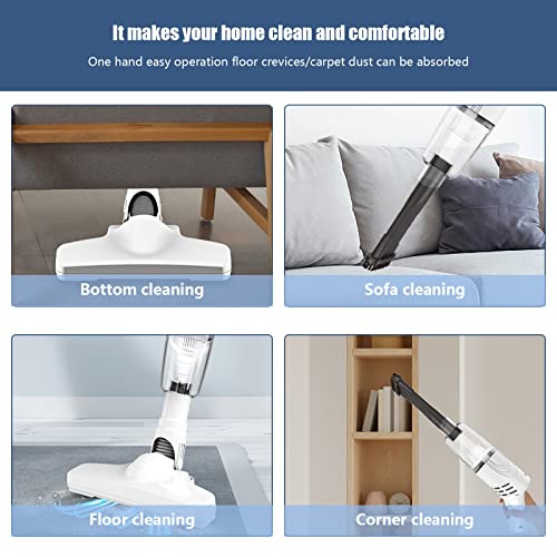 BQSHX Cordless Vacuum Cleaner, 6000PPA Stick Vacuum Cleaner with Powerful Suction,Handheld Stick Vacuum with 1200mAh Battery, 30 Mins Run Time,Lightweight Vacuum for Home Hard Floor Car Pet
