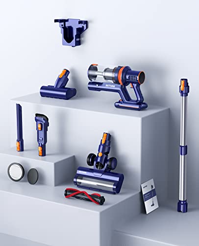 BuTure Cordless Vacuum Cleaner, 400W/33Kpa Stick Vacuum Cleaner with Smart Touch Screen, 50Mins Removable Battery, 1.5L Dust Cup, Powerful Lightweight Cordless Vacuum for Floor/Carpet/Pet Hair