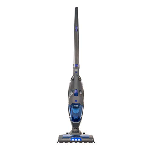 Russell Hobbs RHSV2211 Cordless Upright Stick Vacuum Bagless 2 in 1 Grey and Blue 600W 2 Speed Settings, 60 minute Run Time, for Carpets & Hard Floors with Crevice & Brush Tool with 2 Year Guarantee