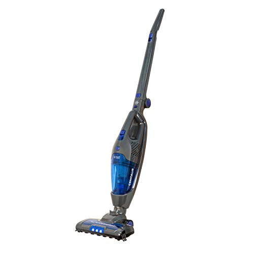 Russell Hobbs RHSV2211 Cordless Upright Stick Vacuum Bagless 2 in 1 Grey and Blue 600W 2 Speed Settings, 60 minute Run Time, for Carpets & Hard Floors with Crevice & Brush Tool with 2 Year Guarantee