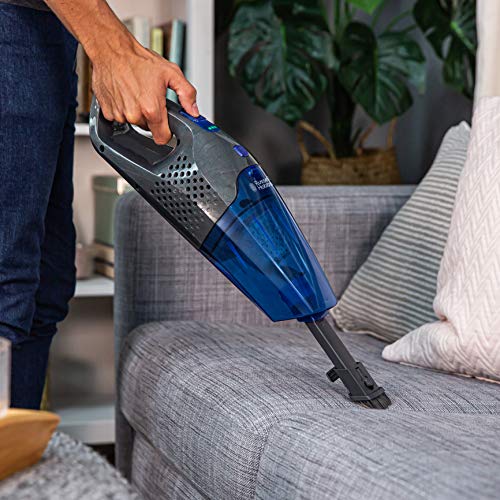 Russell Hobbs RHSV2211 Cordless Upright Stick Vacuum Bagless 2 in 1 Grey and Blue 600W 2 Speed Settings, 60 minute Run Time, for Carpets & Hard Floors with Crevice & Brush Tool with 2 Year Guarantee