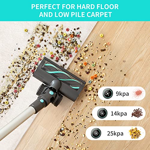 Belife Cordless Vacuum Cleaner, Stick Vacuum with 25Kpa Powerful Suction, 380W Brushless Motor, Up to 40mins Runtime, LED Display, 6 in 1 Lightweight Handheld Vacuum for Hard Floor Carpet Car Pet Hair